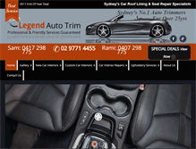 Tablet Screenshot of legendautotrim.com.au